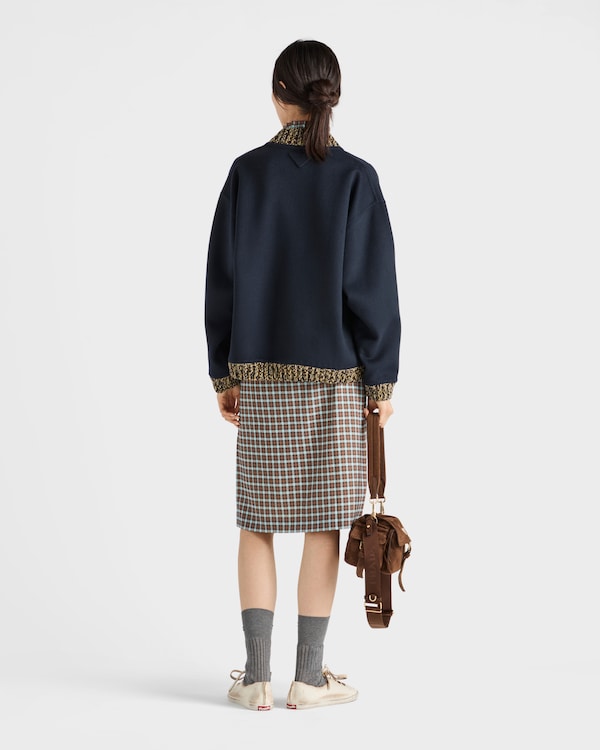 Double cashmere and wool bomber jacket Double cashmere and wool bomber jacket