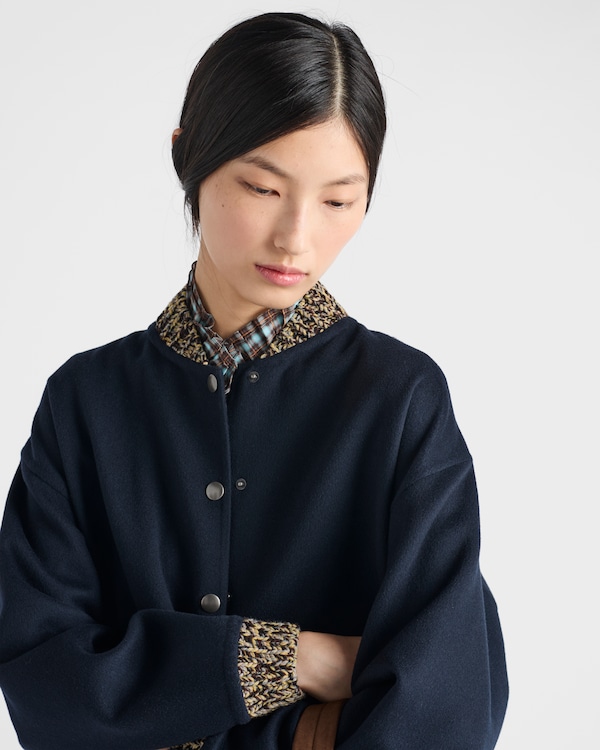 Double cashmere and wool bomber jacket Double cashmere and wool bomber jacket