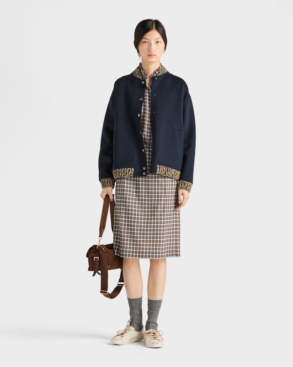 Double cashmere and wool bomber jacket Double cashmere and wool bomber jacket