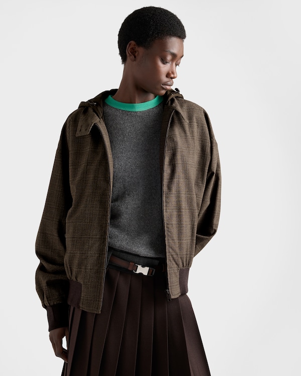 Prince of Wales checked wool jacket - Tobacco Prince of Wales checked wool jacket - Tobacco