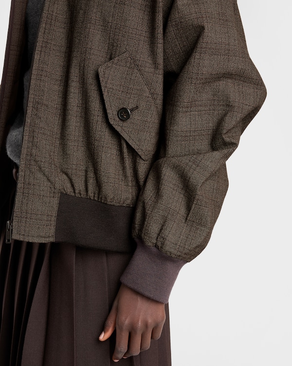 Prince of Wales checked wool jacket - Tobacco Prince of Wales checked wool jacket - Tobacco