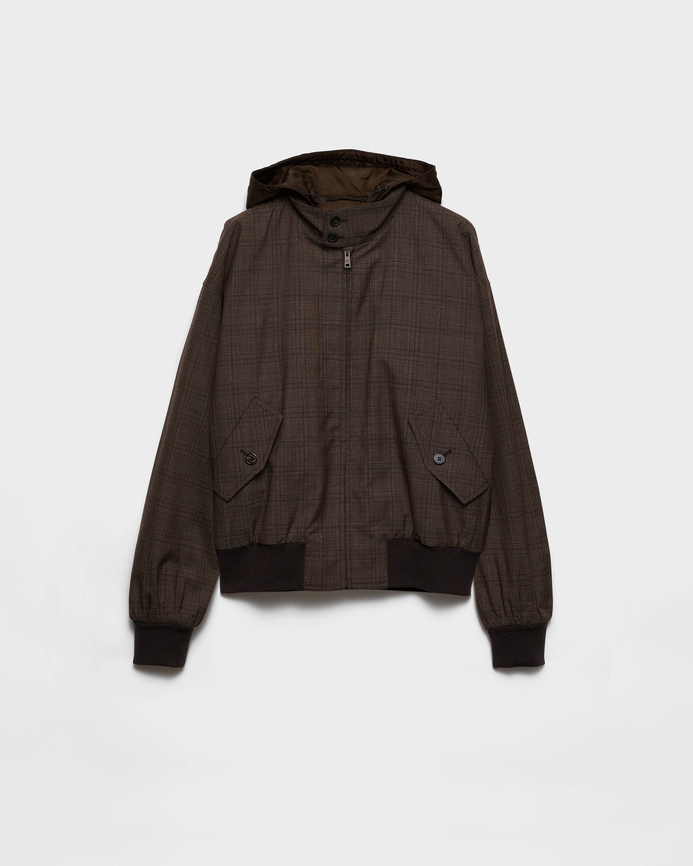 Prince of Wales checked wool jacket