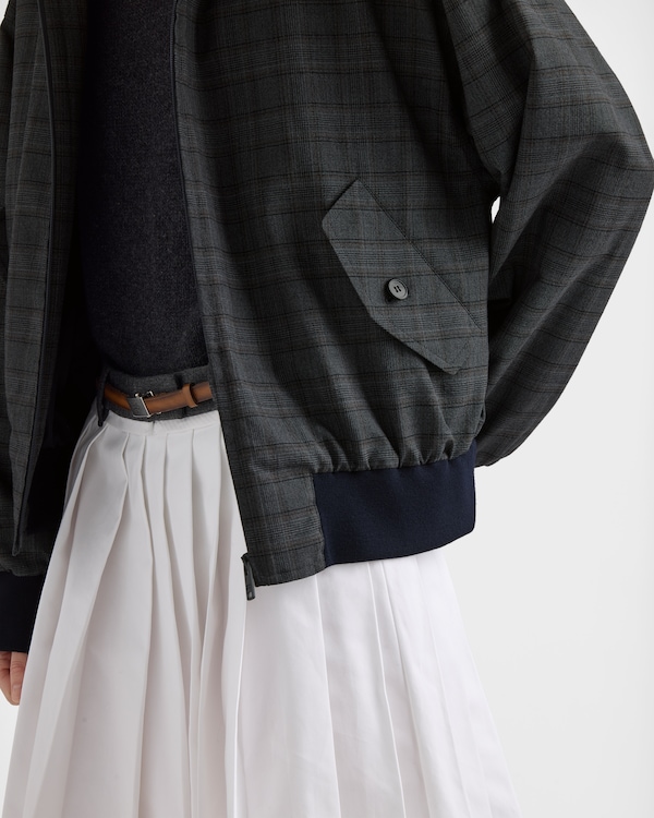 Prince of Wales checked wool jacket - Hematite Prince of Wales checked wool jacket - Hematite