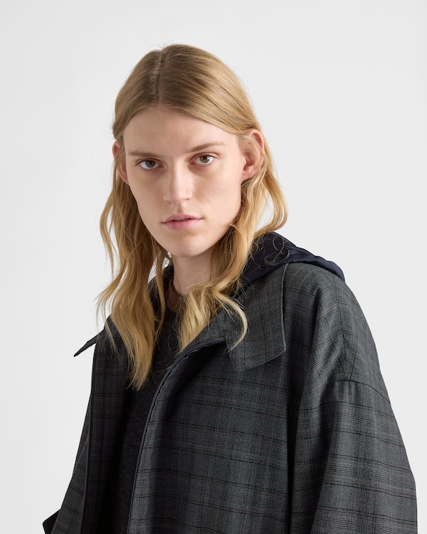 Prince of Wales checked wool jacket - Hematite Prince of Wales checked wool jacket - Hematite