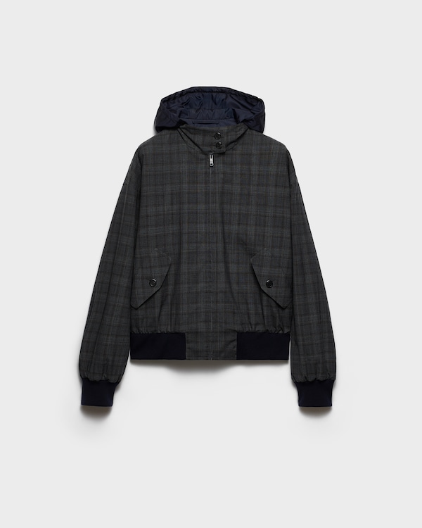 Prince of Wales checked wool jacket - Hematite Prince of Wales checked wool jacket - Hematite