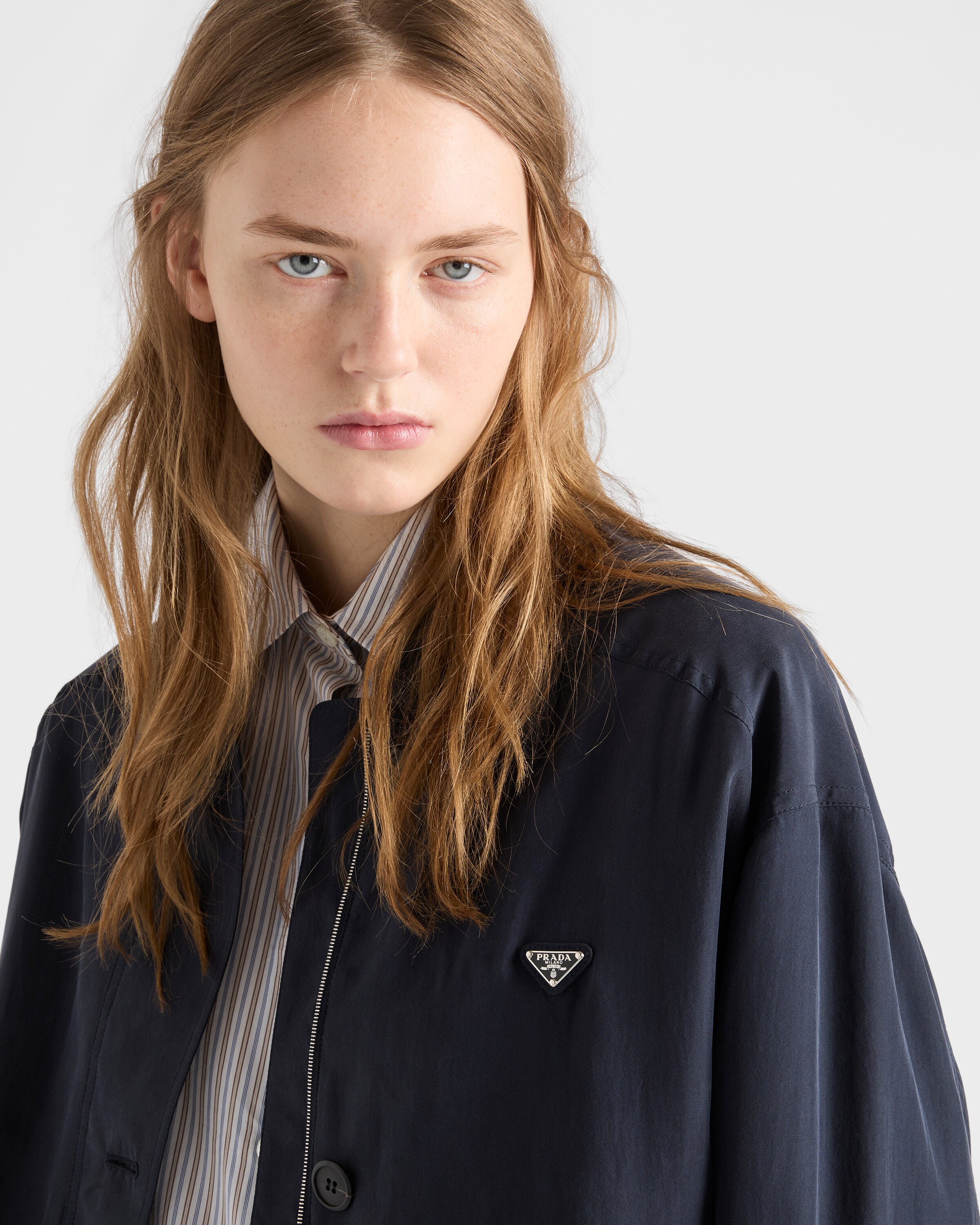 Navy Silk jacket | PRADA - United States