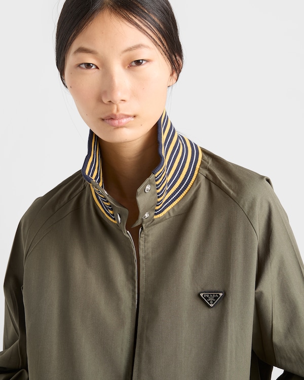 Poplin turtleneck jacket - Military Green Poplin turtleneck jacket - Military Green