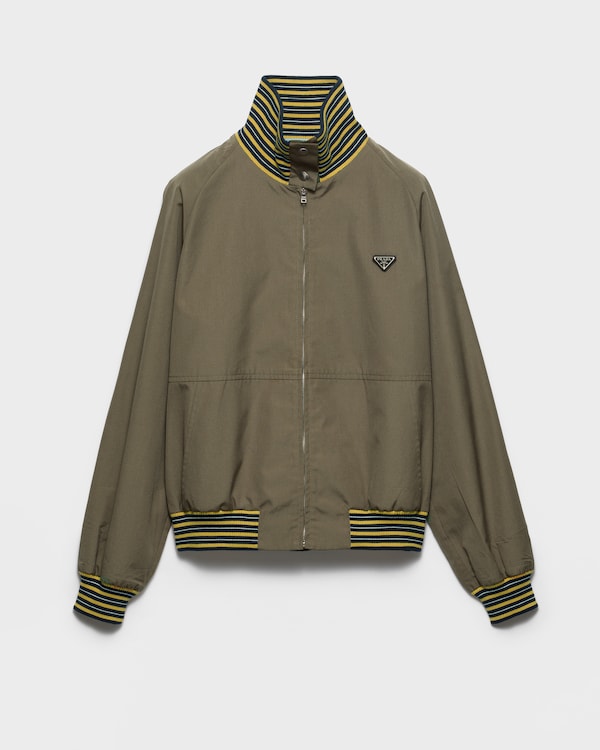 Poplin turtleneck jacket - Military Green Poplin turtleneck jacket - Military Green