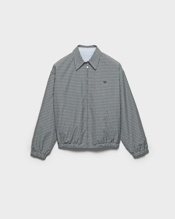 Checked poplin jacket - Gris Hierro Checked poplin jacket - Gris Hierro