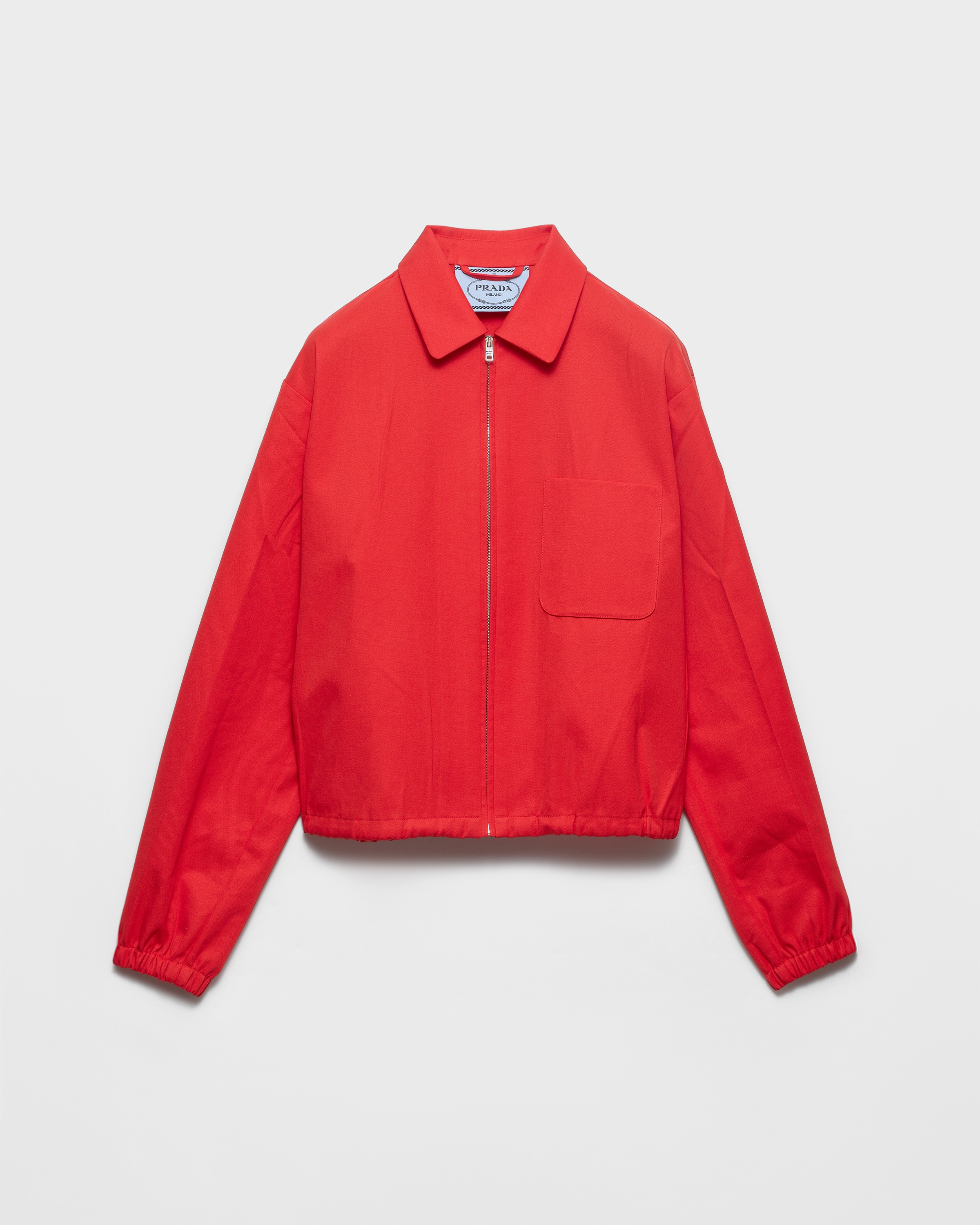 Red Gabardine Blouson Jacket | PRADA