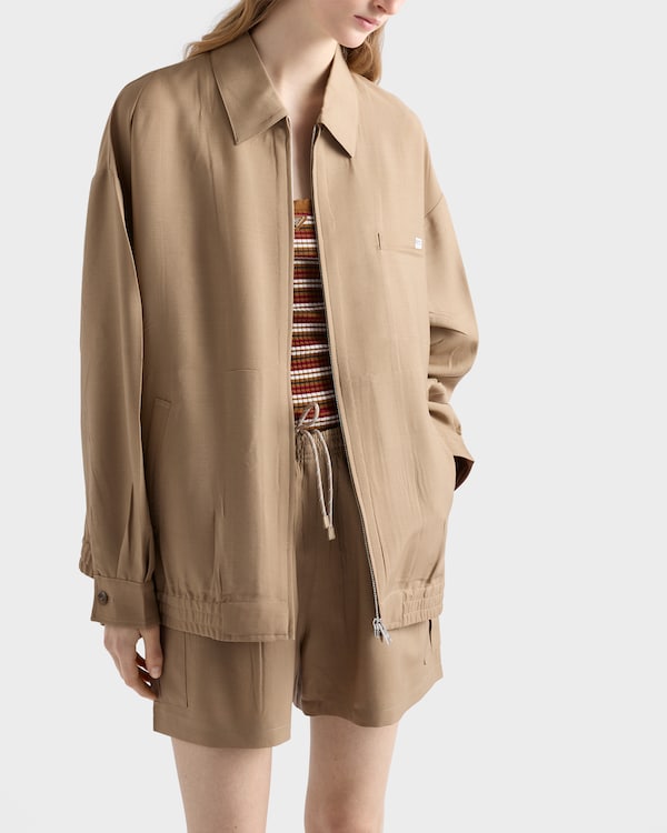 Mohair wool blouson jacket - Hazelnut Mohair wool blouson jacket - Hazelnut