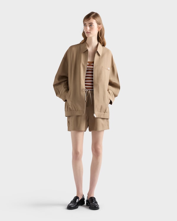 Mohair wool blouson jacket - Hazelnut Mohair wool blouson jacket - Hazelnut
