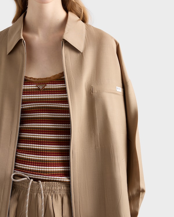 Mohair wool blouson jacket - Hazelnut Mohair wool blouson jacket - Hazelnut
