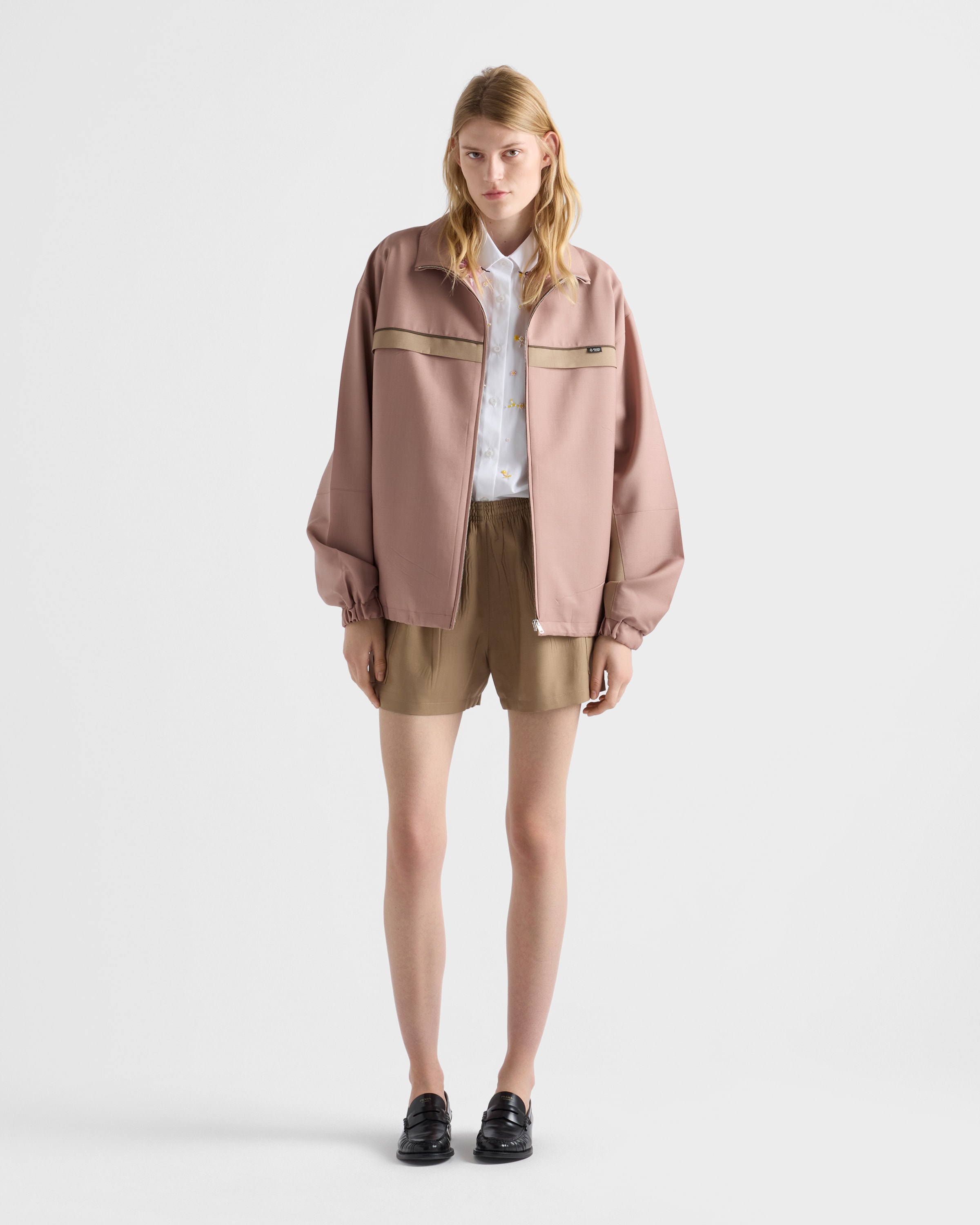 Opaline Mohair wool blouson jacket | PRADA - Hong Kong SAR China