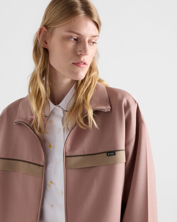 Mohair wool blouson jacket - Opaline Mohair wool blouson jacket - Opaline