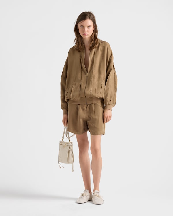 Old silk bomber jacket - Khaki Old silk bomber jacket - Khaki