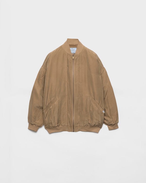 Old silk bomber jacket - Khaki Old silk bomber jacket - Khaki