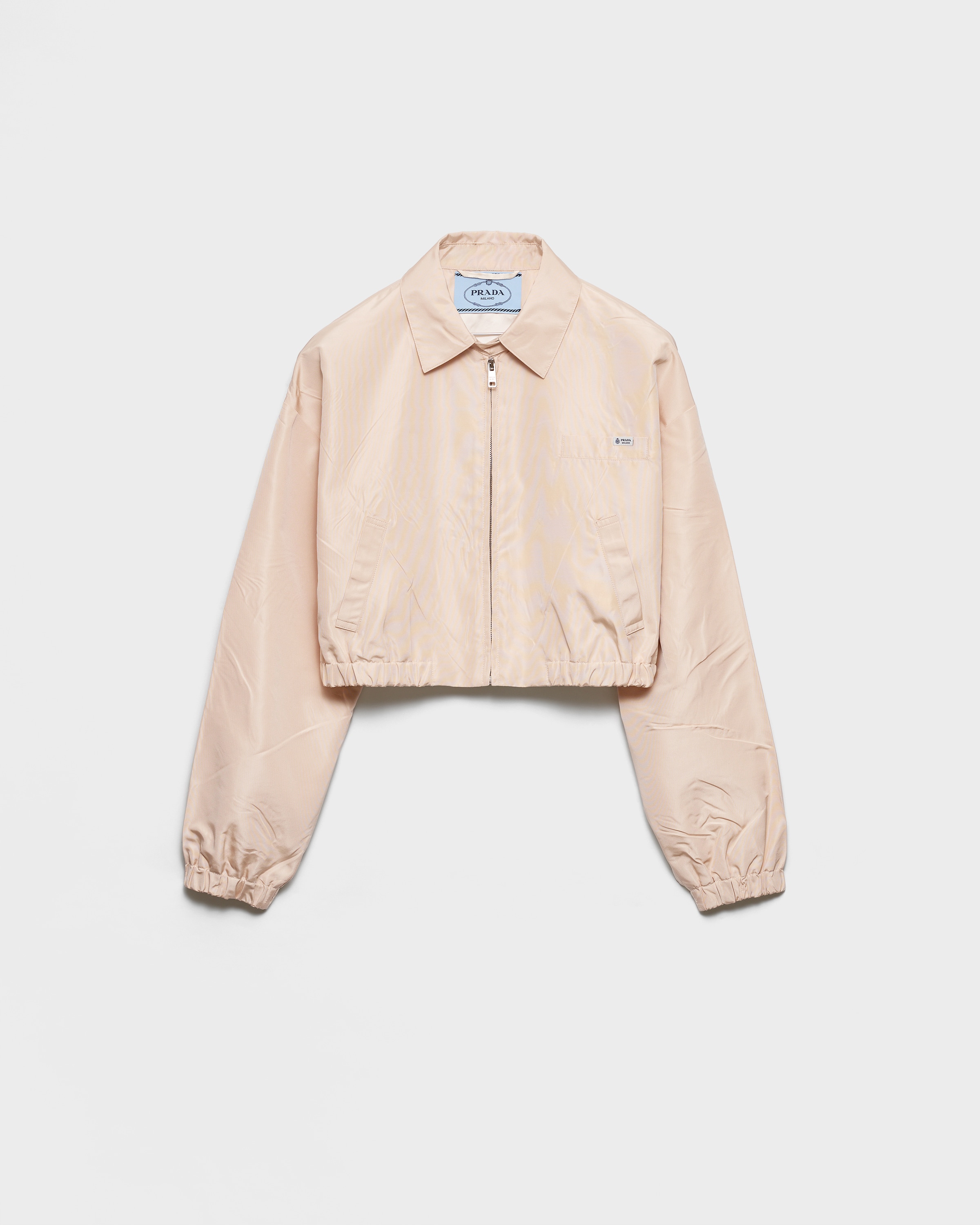 Sand Beige Faille blouson jacket | PRADA - United Kingdom