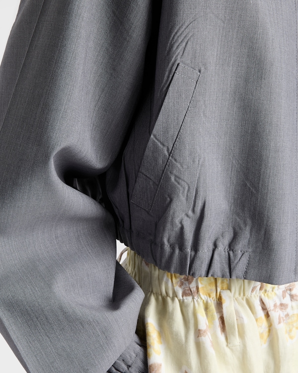 Light mohair blouson jacket - Grey Light mohair blouson jacket - Grey