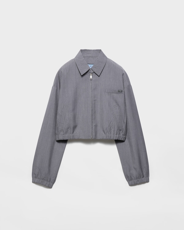 Light mohair blouson jacket - Grey Light mohair blouson jacket - Grey