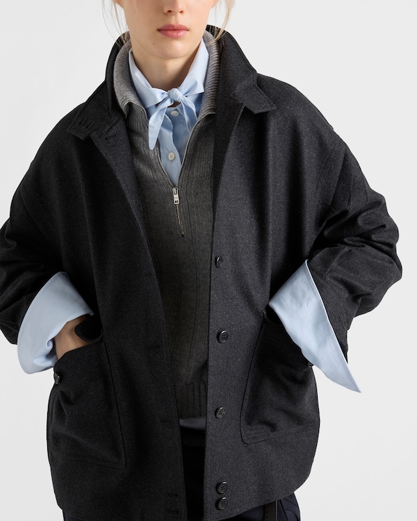 Re-Wool blouson jacket - Anthracite Gray Re-Wool blouson jacket - Anthracite Gray