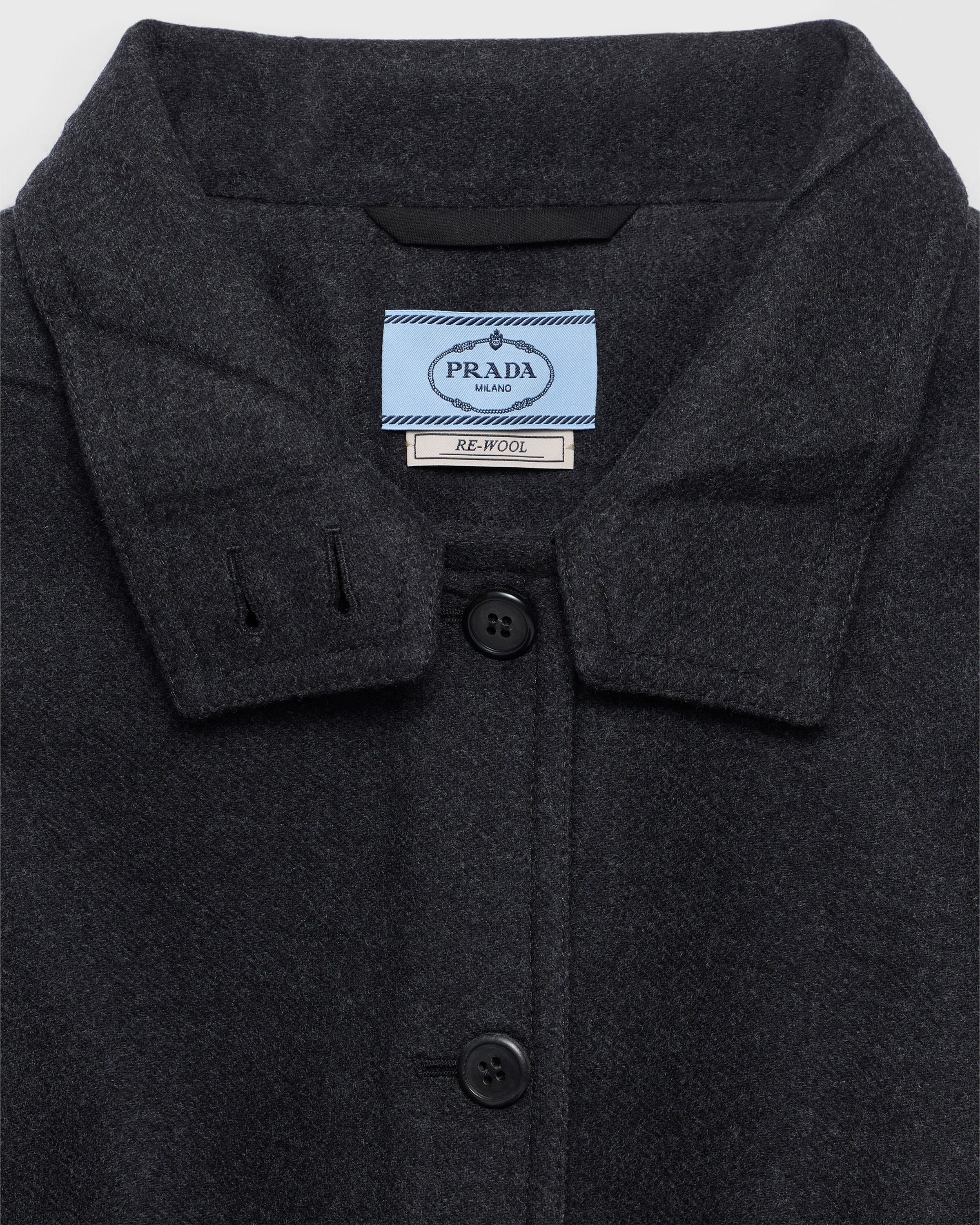 Anthracite Gray Re-wool Blouson Jacket | PRADA - Japan