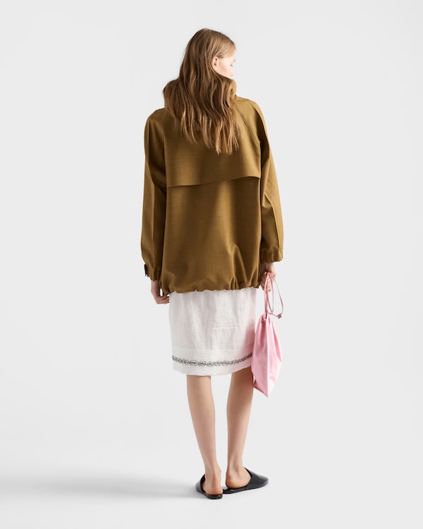 Veste en laine hopsack mélangée - Cannelle Veste en laine hopsack mélangée - Cannelle