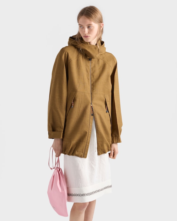 Veste en laine hopsack mélangée - Cannelle Veste en laine hopsack mélangée - Cannelle