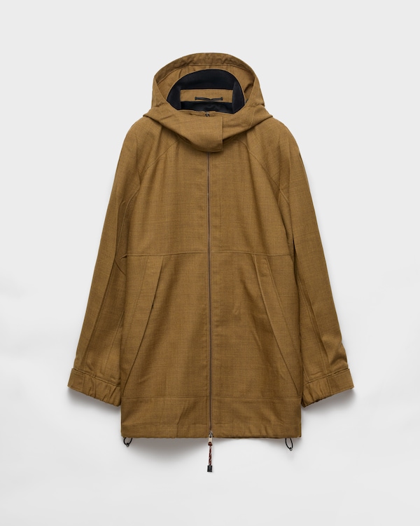 Veste en laine hopsack mélangée - Cannelle Veste en laine hopsack mélangée - Cannelle