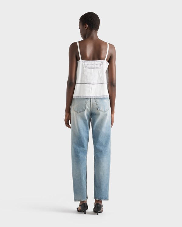 Linen top - White Linen top - White