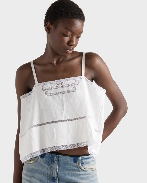 Linen top - White Linen top - White