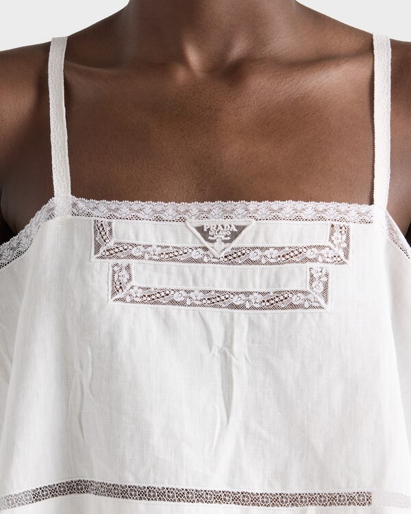 Linen top - White Linen top - White