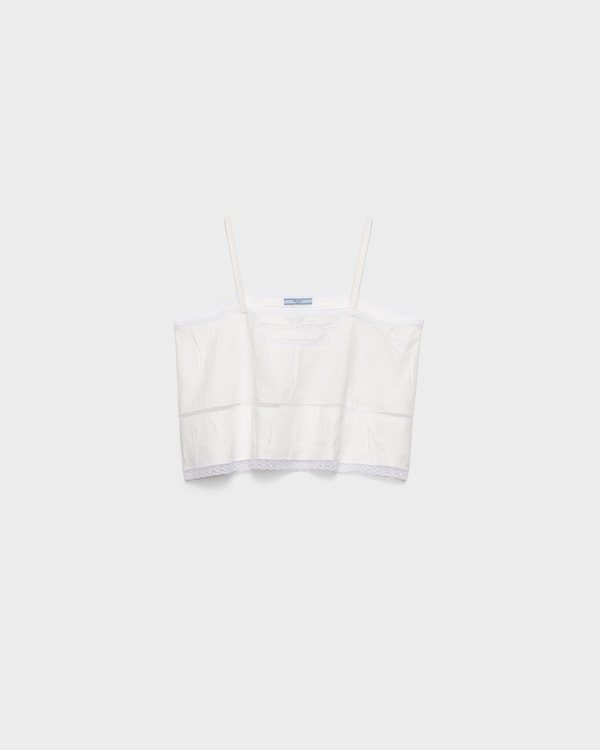 Linen top - White Linen top - White