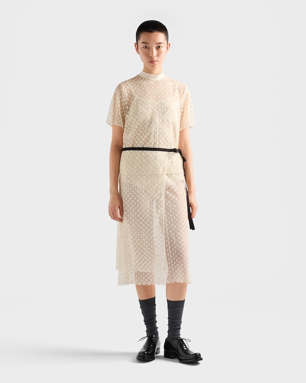 Embroidered lace top - Natural Embroidered lace top - Natural