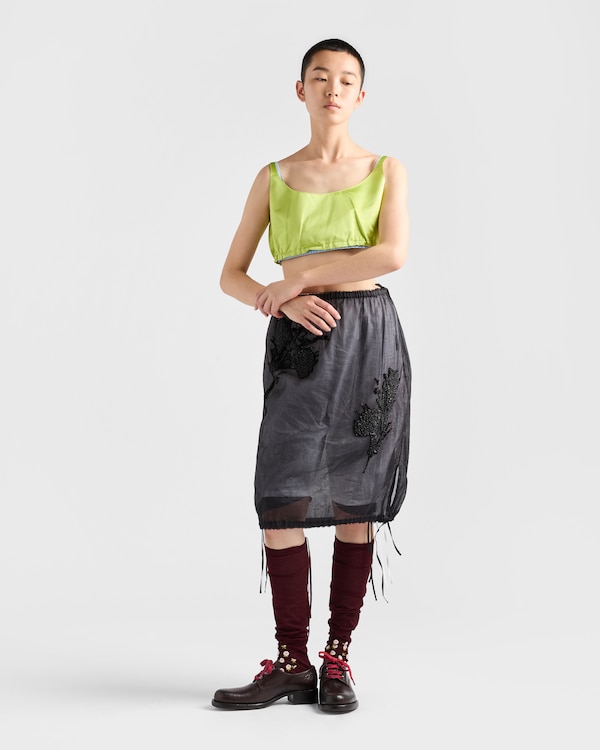 Duchesse crop top - Pistachio Green Duchesse crop top - Pistachio Green