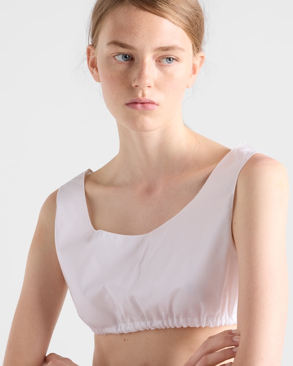 Poplin top - White Poplin top - White