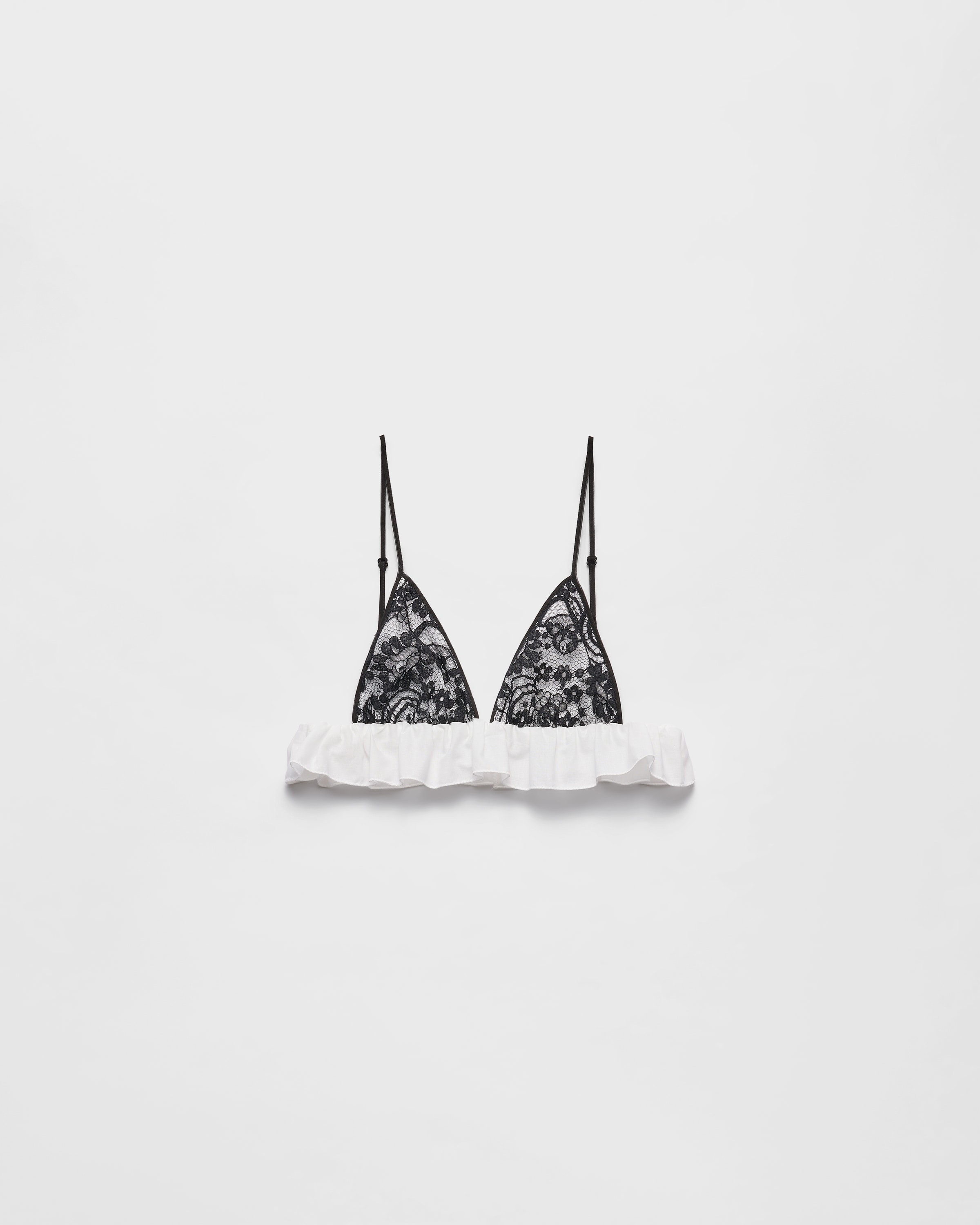PRADA エレガント お洒落 レース ブラレット Black/White Lace bralette | PRADA