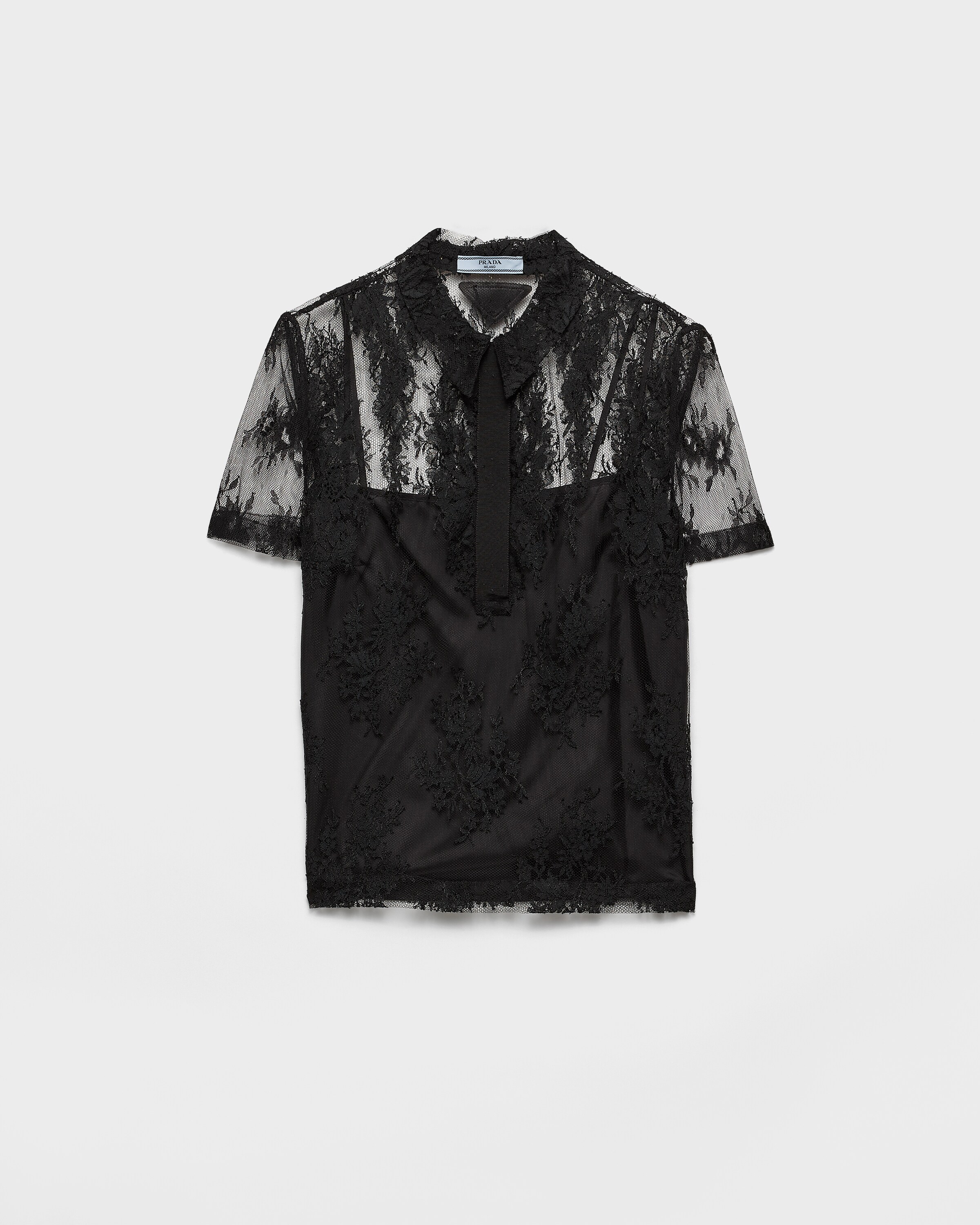 Prada Lace Top, Woman, Black, Size 38