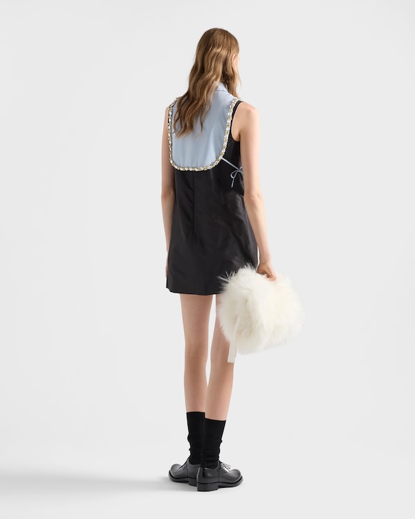 Embroidered poplin tie vest - Astro Embroidered poplin tie vest - Astro