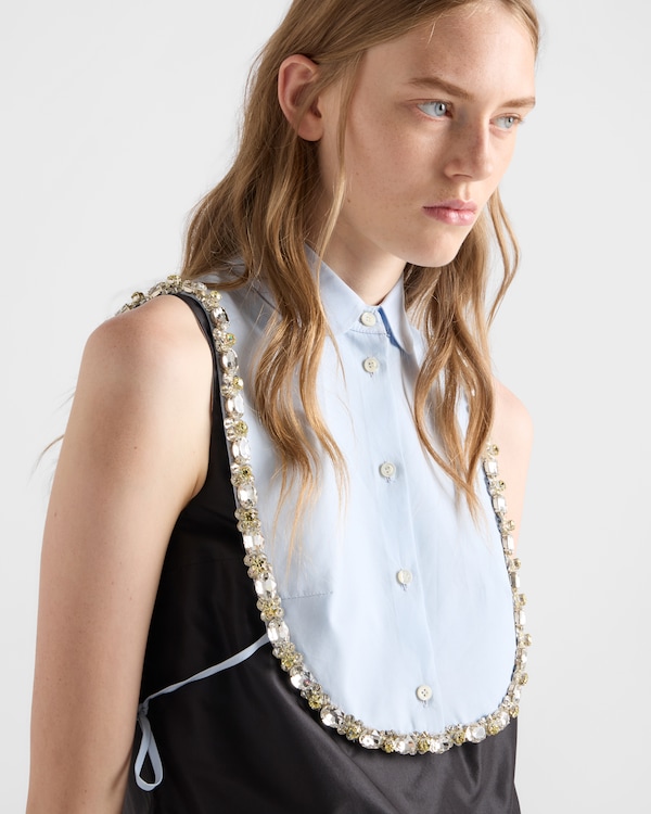 Embroidered poplin tie vest - Astro Embroidered poplin tie vest - Astro