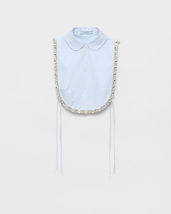 Embroidered poplin tie vest - Astro Embroidered poplin tie vest - Astro