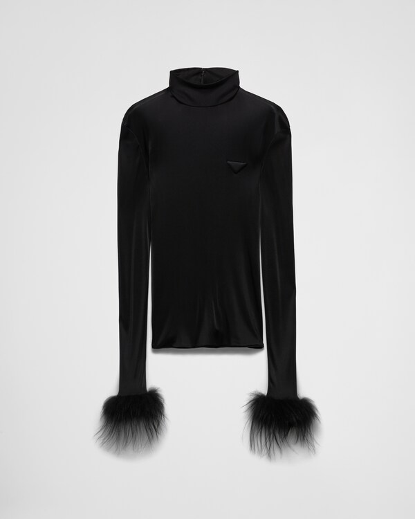 Black Crepe de chine shirt | PRADA
