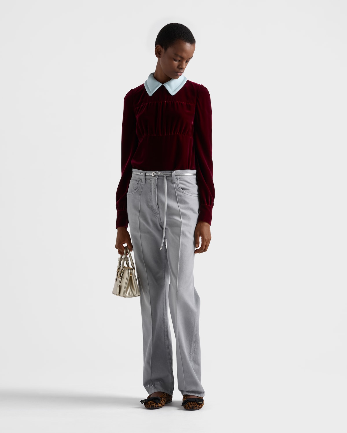 Ruby Red Velvet Top | PRADA