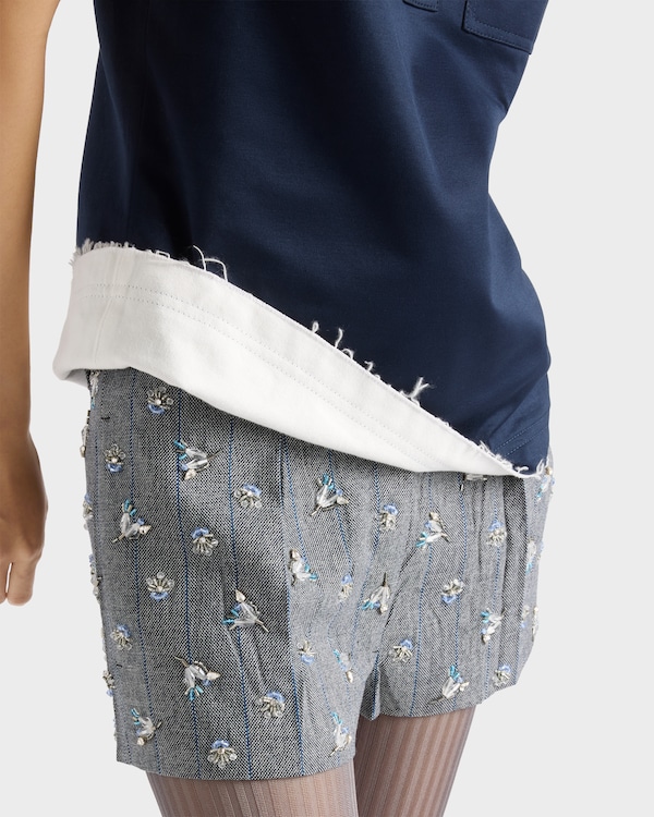 Polo de algodón de hilo de Escocia - Azul Polo de algodón de hilo de Escocia - Azul