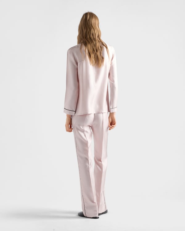 Silk twill pajamas - Petal Pink Silk twill pajamas - Petal Pink