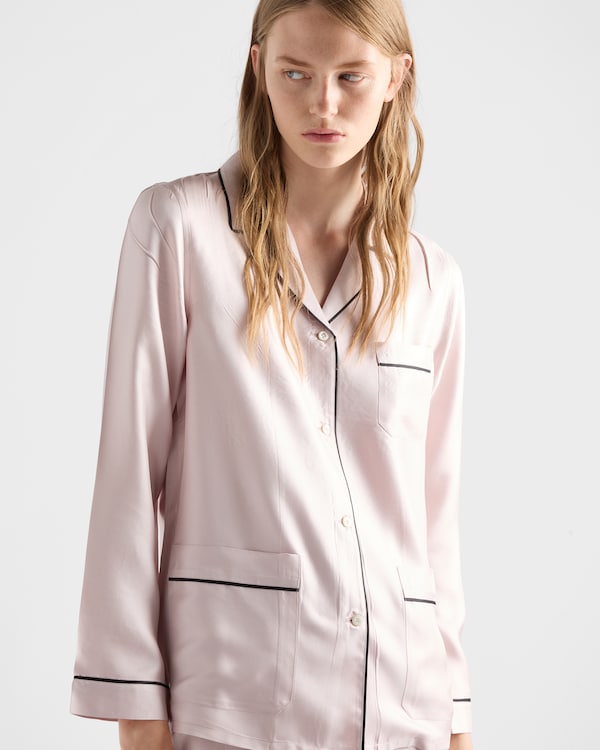 Silk twill pajamas - Petal Pink Silk twill pajamas - Petal Pink