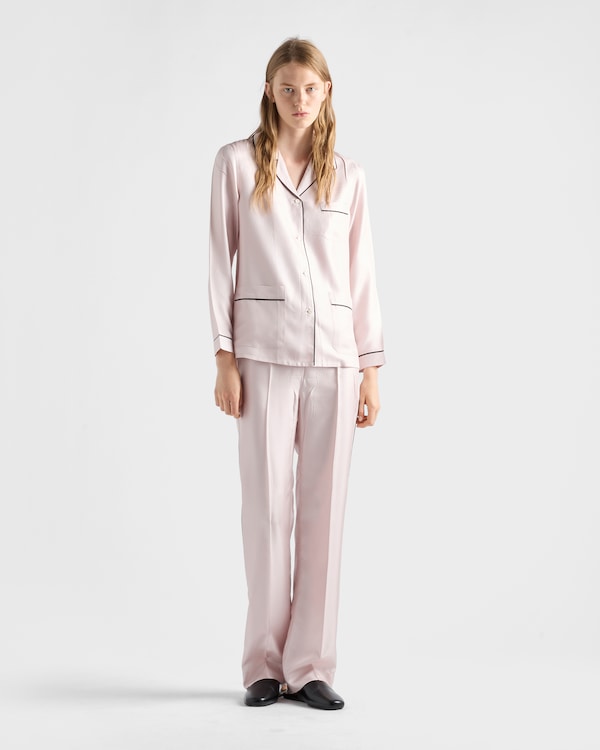 Silk twill pajamas - Petal Pink Silk twill pajamas - Petal Pink