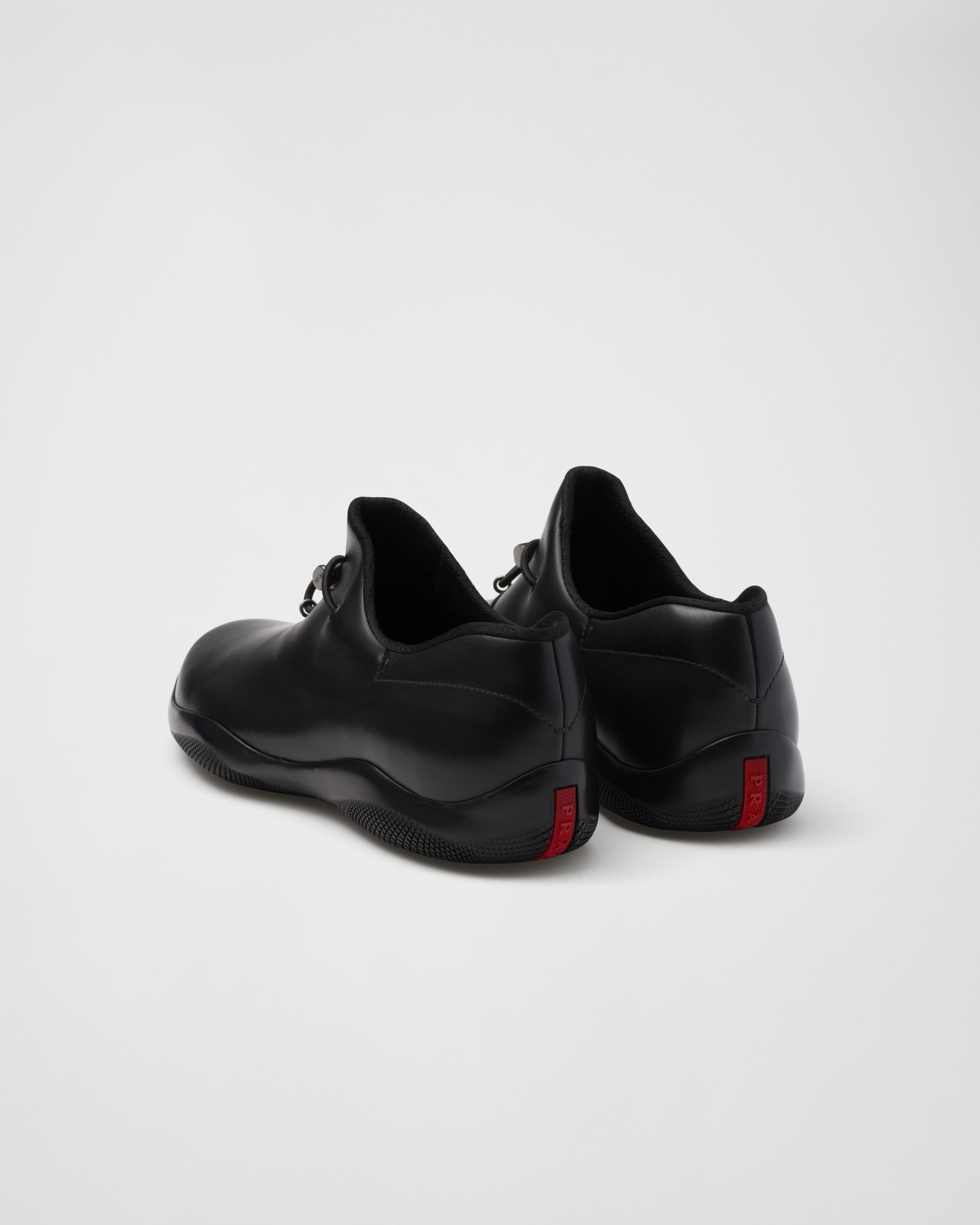 Black Toblach Leather Sneakers | PRADA