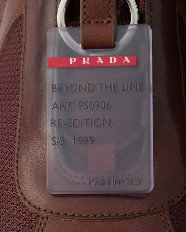 Prada America's Cup Original sneakers in brushed leather and bike fabric - Cocoa/Burgundy Prada America's Cup Original sneakers in brushed leather and bike fabric - Cocoa/Burgundy