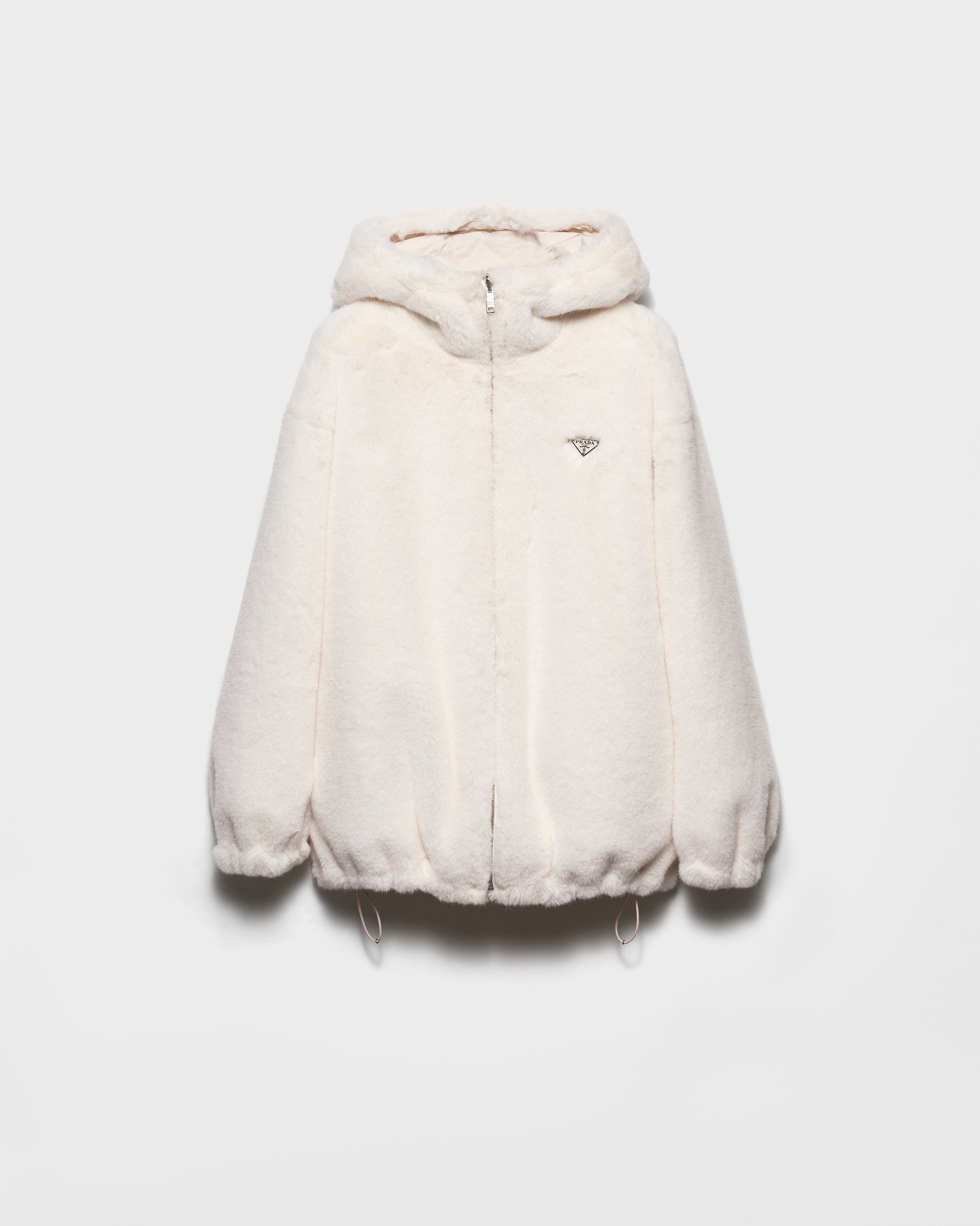 Prada Chaqueta Reversible Aspen, Mujer, Blanco, Talla 42